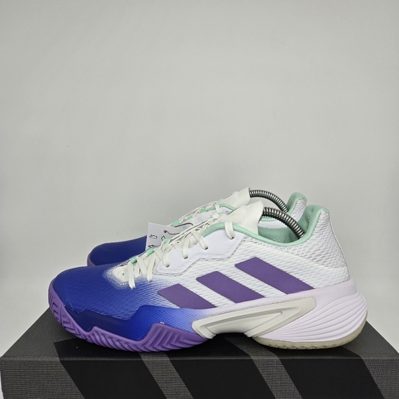 New adidas Barricade Tennis Shoes 'White Lucid Blue' Women's Size 7.5